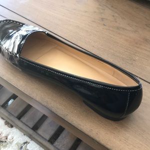 NWT Talbots Black Patent Flats